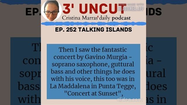 3 uncut 252 Talking islands PODCAST by Cristina Marras смотреть онлайн