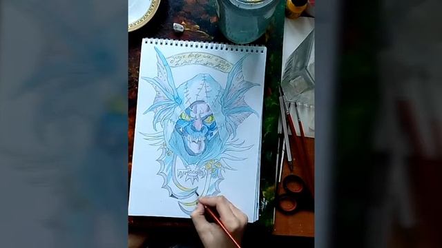 Draw Slark from Dota 2 / Рисую Сларка из Доты 2 смотреть онлайн