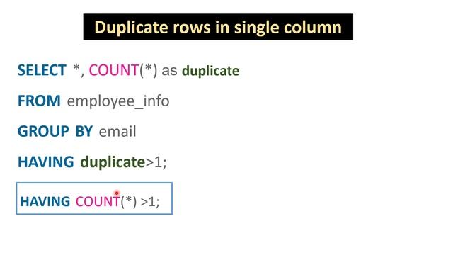 How To Find Duplicate Rows In a Table | SQL | Interview Preparation смотреть онлайн