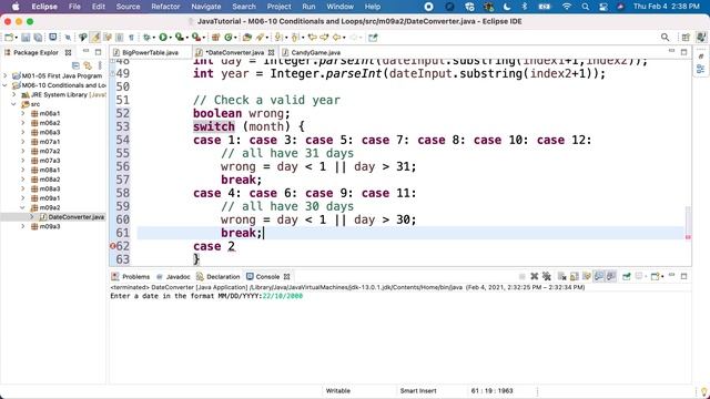 Java M09GA2P1 Date Converter смотреть онлайн
