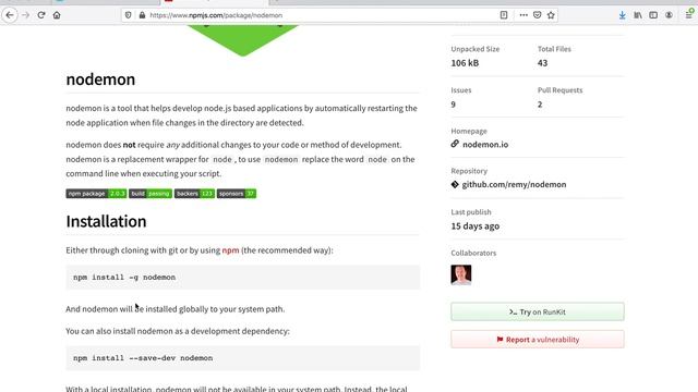 Express.js - instalando dependências e o Nodemon смотреть онлайн