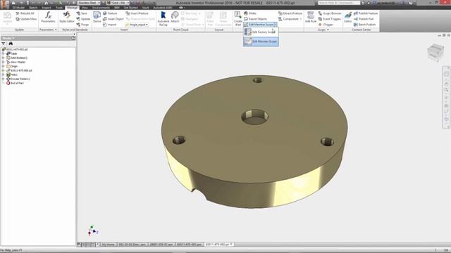 Автоматизация проектирования деталей и сборок в AutoCad Inventor