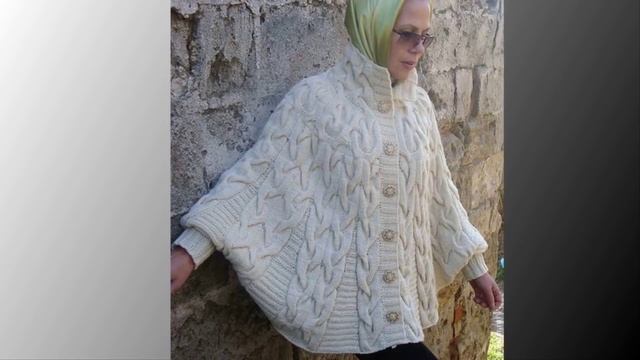Вязаные пончо и накидки для дам. смотреть онлайн