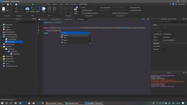 How to make a Gamepass WORK in ROBLOX Studio! (Add gamepasses to your game!) смотреть онлайн