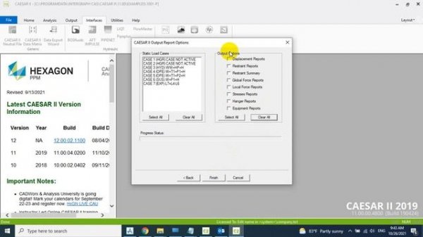 How to use Data Export Wizard on Caesar II