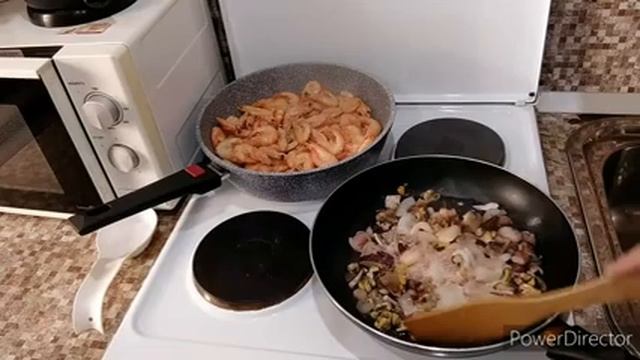 Креветки королевские....Морской коктейль.... смотреть онлайн