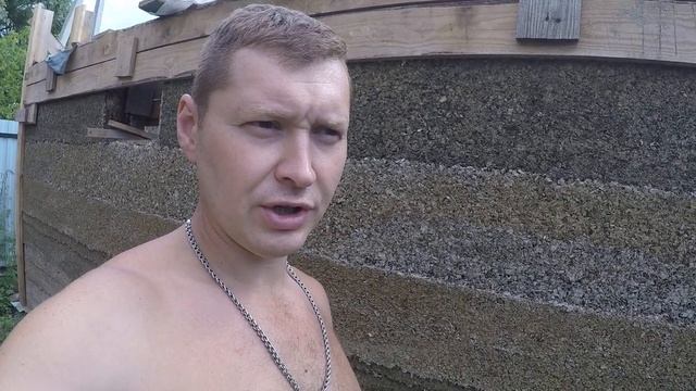 баня из монолитного арболита своими руками, стены подходят к завершению смотреть онлайн