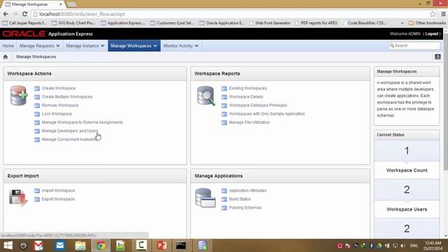 04 Create Database schema and Application Workspace смотреть онлайн