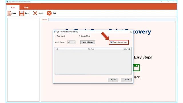 SysTools Powerpoint Recovery -  Repair Corrupt PPTX  Powerpoint Files