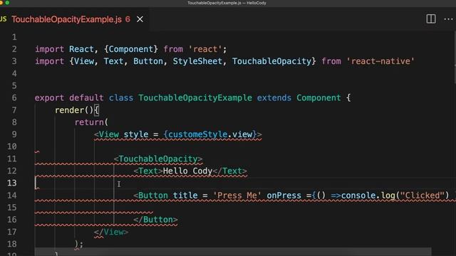 React Native: TouchableOpacity #11 | React Native Tutorial in Hindi | हिंदी में смотреть онлайн