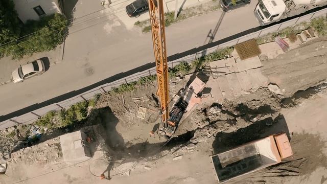 Устройство ограждения котлована по технологии струйной цементации Jet Grouting (продолжение) смотреть онлайн