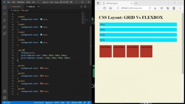 CSS Flex vs Grid Display| Learn CSS 11