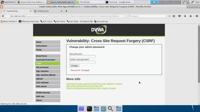 [All levels] DVWA Cross Site Request Forgery (CSRF) смотреть онлайн