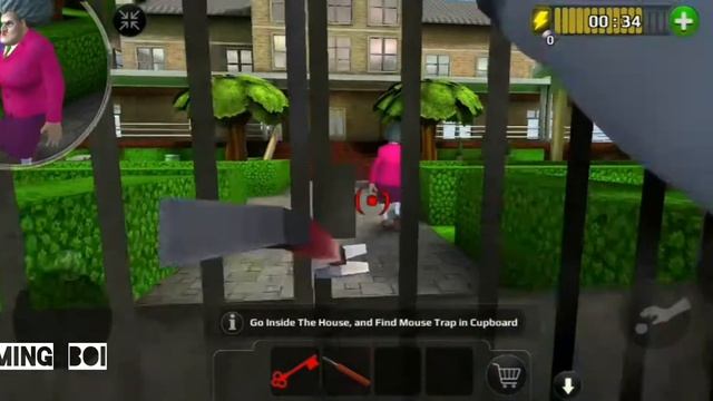 SCARY TEACHER 3D || WALKTHROUGH PART ONE || GO INSIDE THE HOUSE, AND FIND MOUSE TRAP IN CUPBOARD