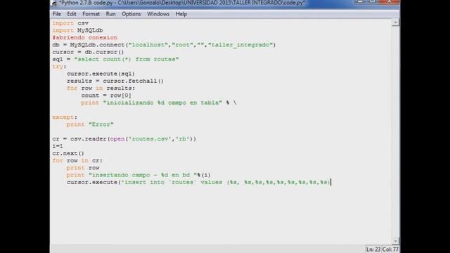 CSV A MYSQL, PYTHON. смотреть онлайн