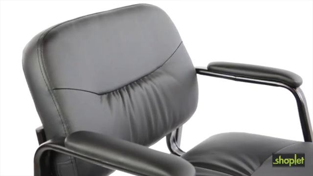 OFM ESS-9015 Leather Executive Side Chair with Sled Base (Black) смотреть онлайн