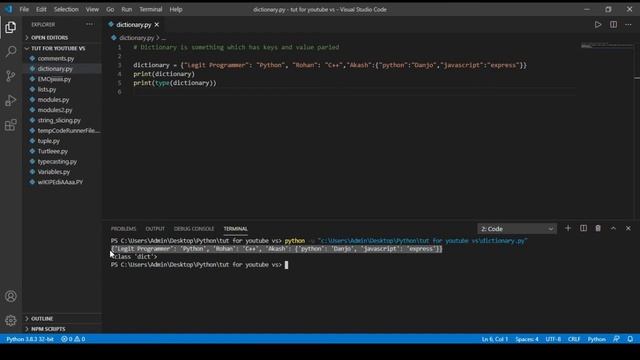 Dictionary in python | Python Dictionary смотреть онлайн