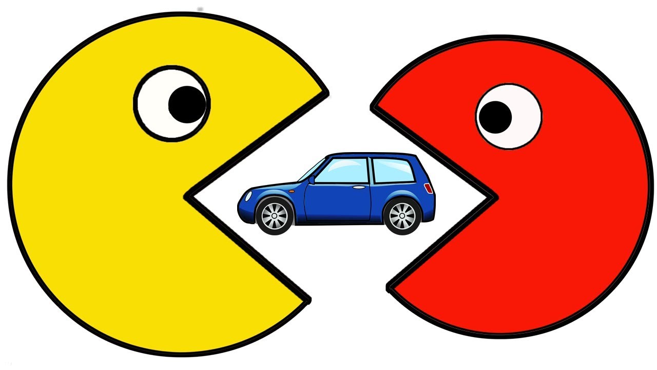 Учим цвета с Пэкменом и машинками - Мультик для малышей про машинки смотреть онлайн