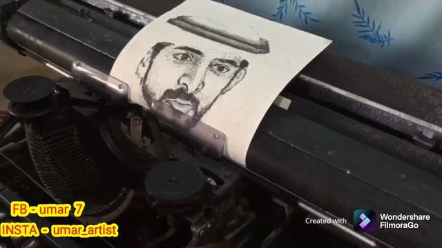 Typewriter drawing | Fazza | Dubai prince | hamdhan bin rashid | umar artist смотреть онлайн