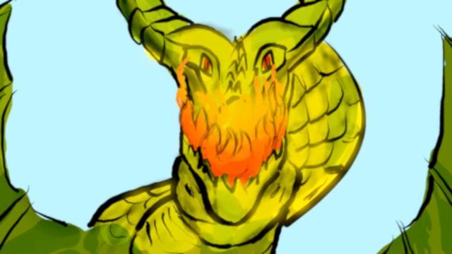 Face to Face with The Dragon - Blender Grease Pencil 2D Animation Practice - Blur and Light Effects смотреть онлайн