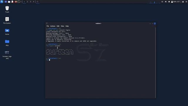 How to set ASCII Text Art in Kali Terminal | Figlet | Colored Text art on kali 2022 Terminal | смотреть онлайн