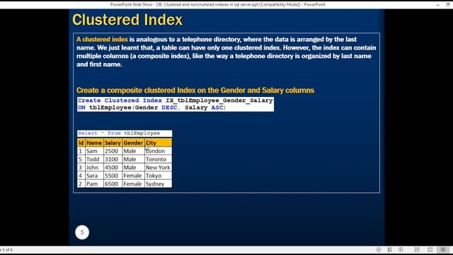 Clustered and Non Clustered indexes in SQL Server in arabic смотреть онлайн