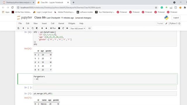 Python Pandas tutorial Class 8 | Merge Dataframes in Pandas смотреть онлайн