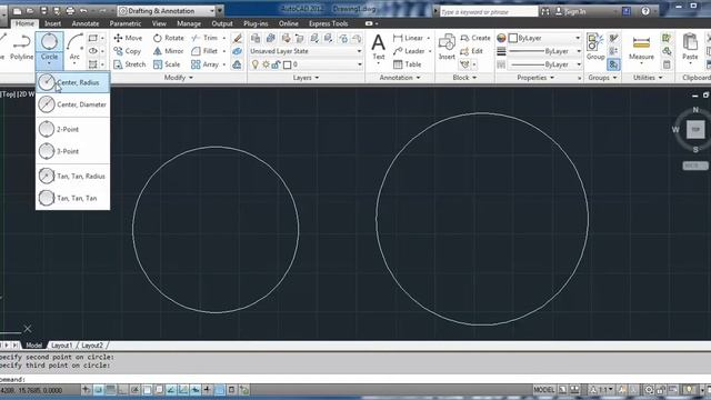 AutoCAD 2012: 2 Circle смотреть онлайн