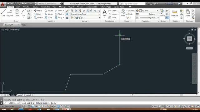 AutoCAD 2014 - How to draw line - Tutorial #1 آموزش اتوکد به زبان دری смотреть онлайн
