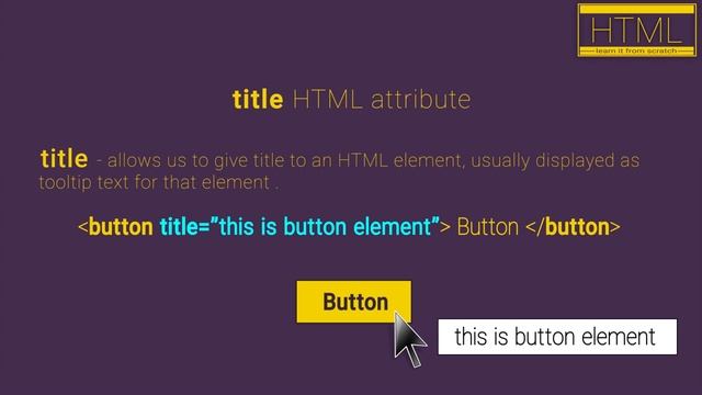 HTML for beginners 06: title HTML attribute смотреть онлайн
