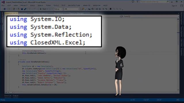 Export DataTable to Excel using OpenXml, ClosedXml Conversion Libraries смотреть онлайн