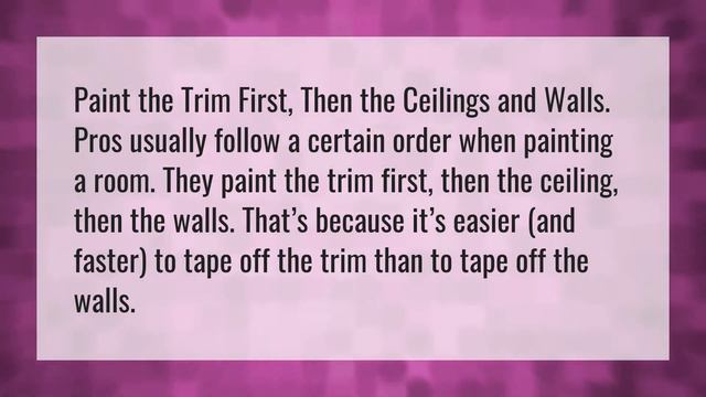 Do I paint walls or trim first? смотреть онлайн