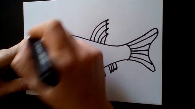Draw a fish / dibujar un pez / Dessine un poisson / Zeichne einen Fisch смотреть онлайн
