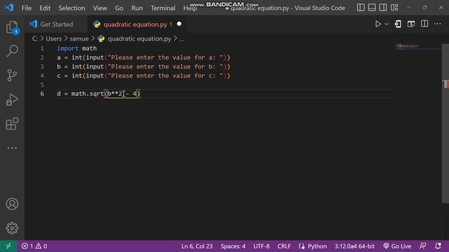 A Beginner's Guide to Solving Quadratic Equation with python смотреть онлайн