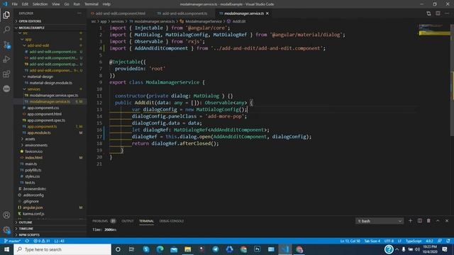 Angular 10 tutorial | How to open dialog or modal using angular material | Mat Dialog data flow смотреть онлайн