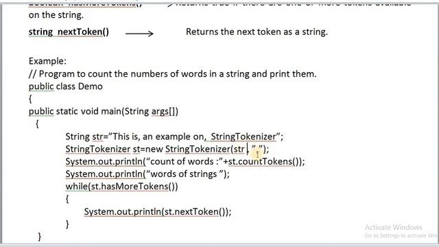 STRINGTOKENIZER IN JAVA WITH EXAMPLE смотреть онлайн