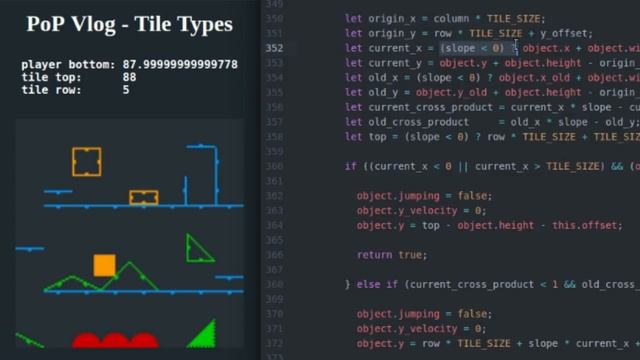 Tile Based Collision Detection and Response - Part 3 - Slope Tiles смотреть онлайн