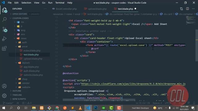 Dropzone Js | Dropzone js in Laravel | Integerate dropzone in php | Drag Drop zone смотреть онлайн