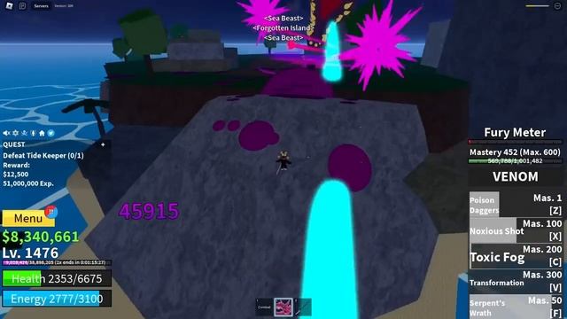 ?Venom Fruit User Level 1 to 2450 Max Level NOOB TO PRO Blox Fruit? смотреть онлайн