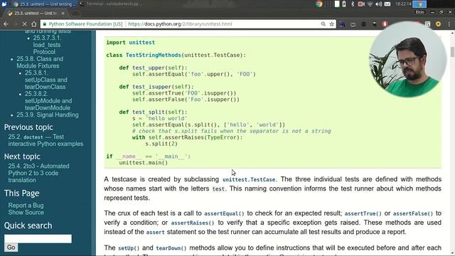 Visie: Escrevendo testes com doctest e unittest em Python смотреть онлайн