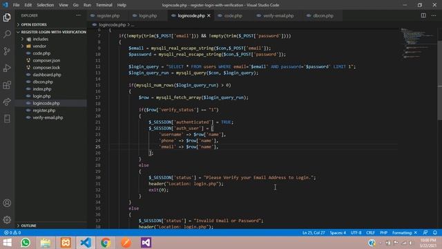 Email Verification - Part 4/5: Login & Logout System with Authentication in PHP | Verified Login смотреть онлайн