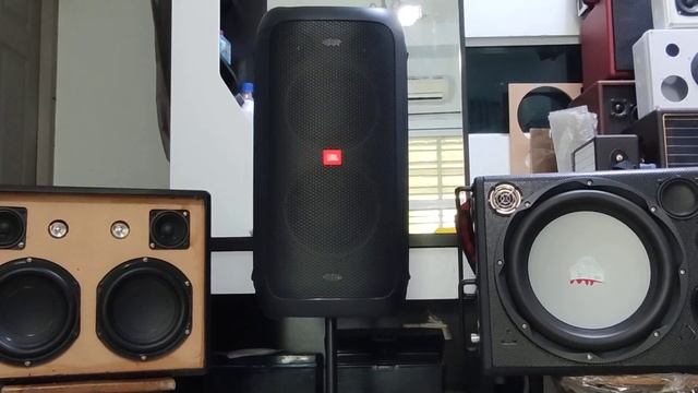 รทดสอบเสียง JBL party box 100 Vs DIY bluetooth speaker 200 Watt. смотреть онлайн