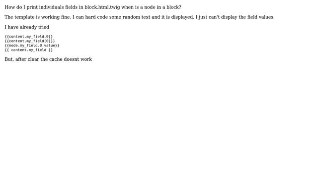 Drupal: How do I print individuals fields in block.html.twig when is a node in a block? смотреть онлайн