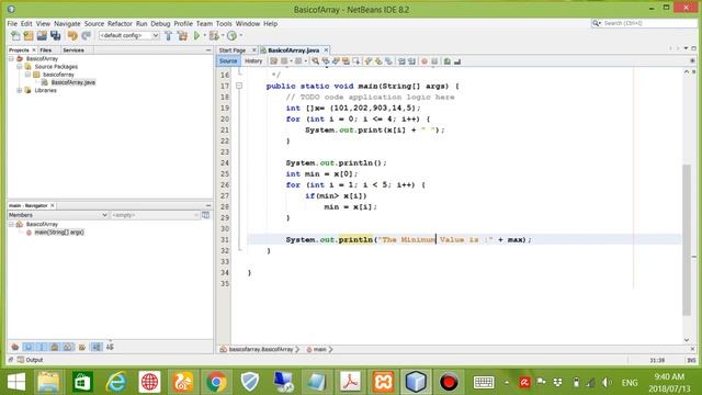 Java - Finding minimum value in an Array - Java Programming part 16 - Urdu Hindi смотреть онлайн