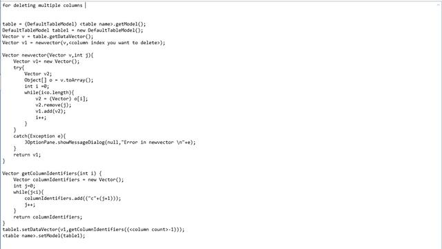 deleting columns from jtable or defaulttablemodel смотреть онлайн