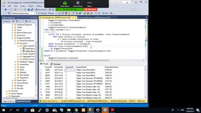 Pivot, Unpivot | Cross Apply, Outer Apply. Разработчик MS SQL ч.4