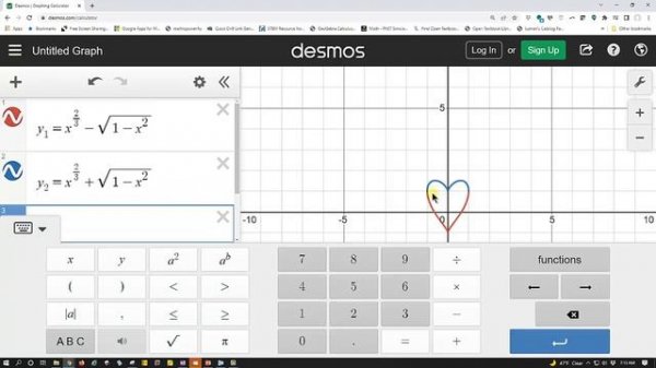 Create a Heart on the Desmos Graphing Calculator