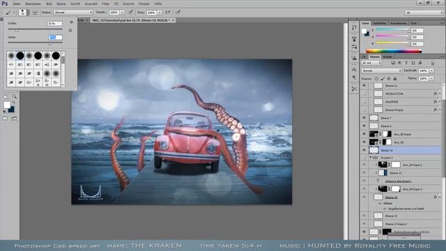 The Kraken speedart (photoshop CS6) смотреть онлайн