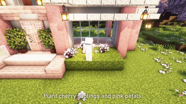 [Minecraft] How to Build a Cute Cherry Blossom House / Tutorial смотреть онлайн