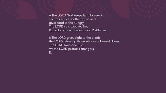 Third Sunday of Advent Year A Responsorial Psalm Psalms 146 смотреть онлайн